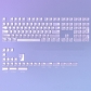 Jelly Purple 104+32 Keys OEM Profile PC Doubleshot Top Legends Keycaps Set for MX Keyboard
